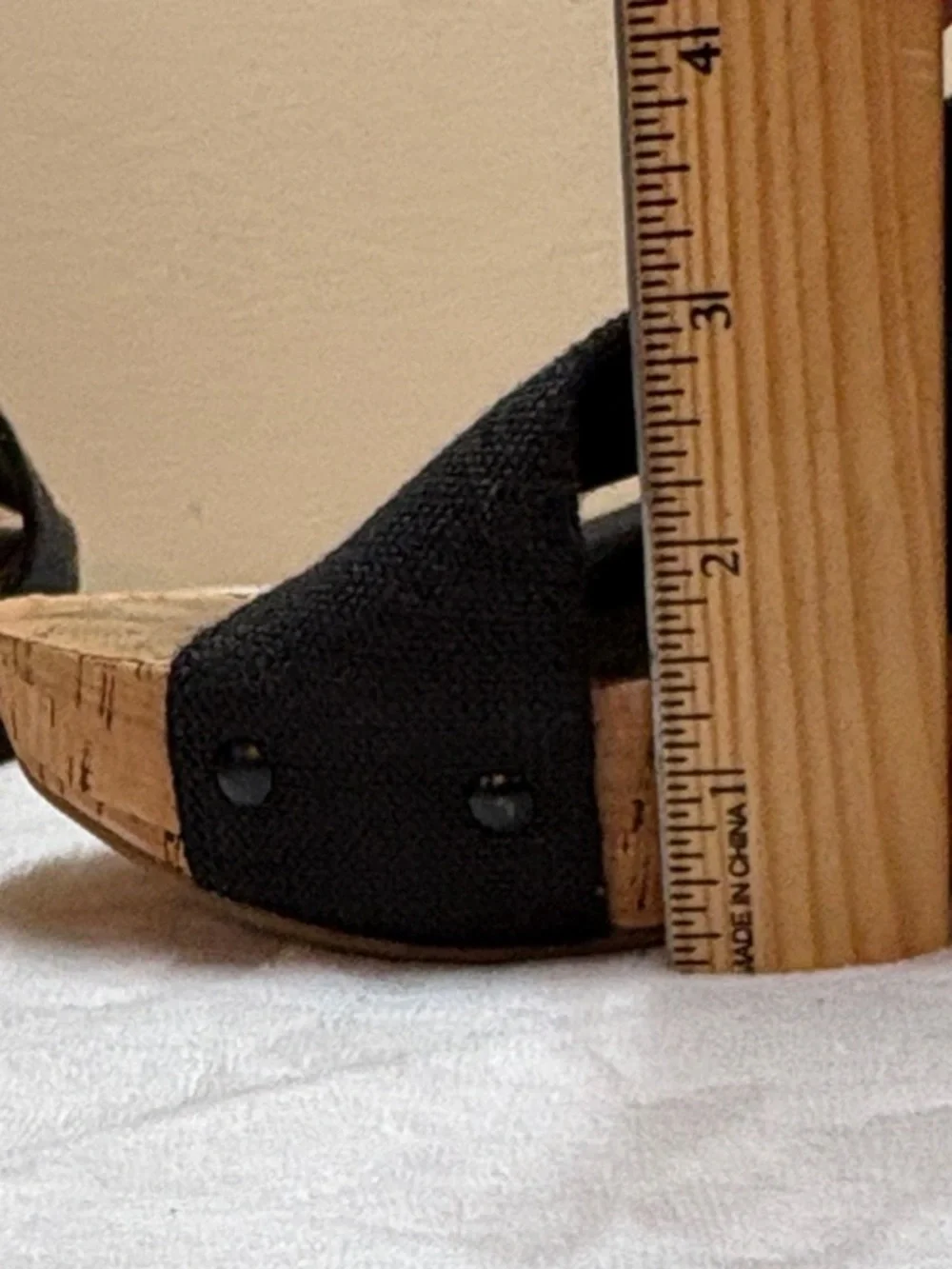Lucky Brand Cross-Band Cork Miller Wedge Slide Sandals in Black, 9